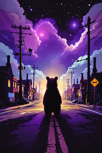 岔路口的小熊